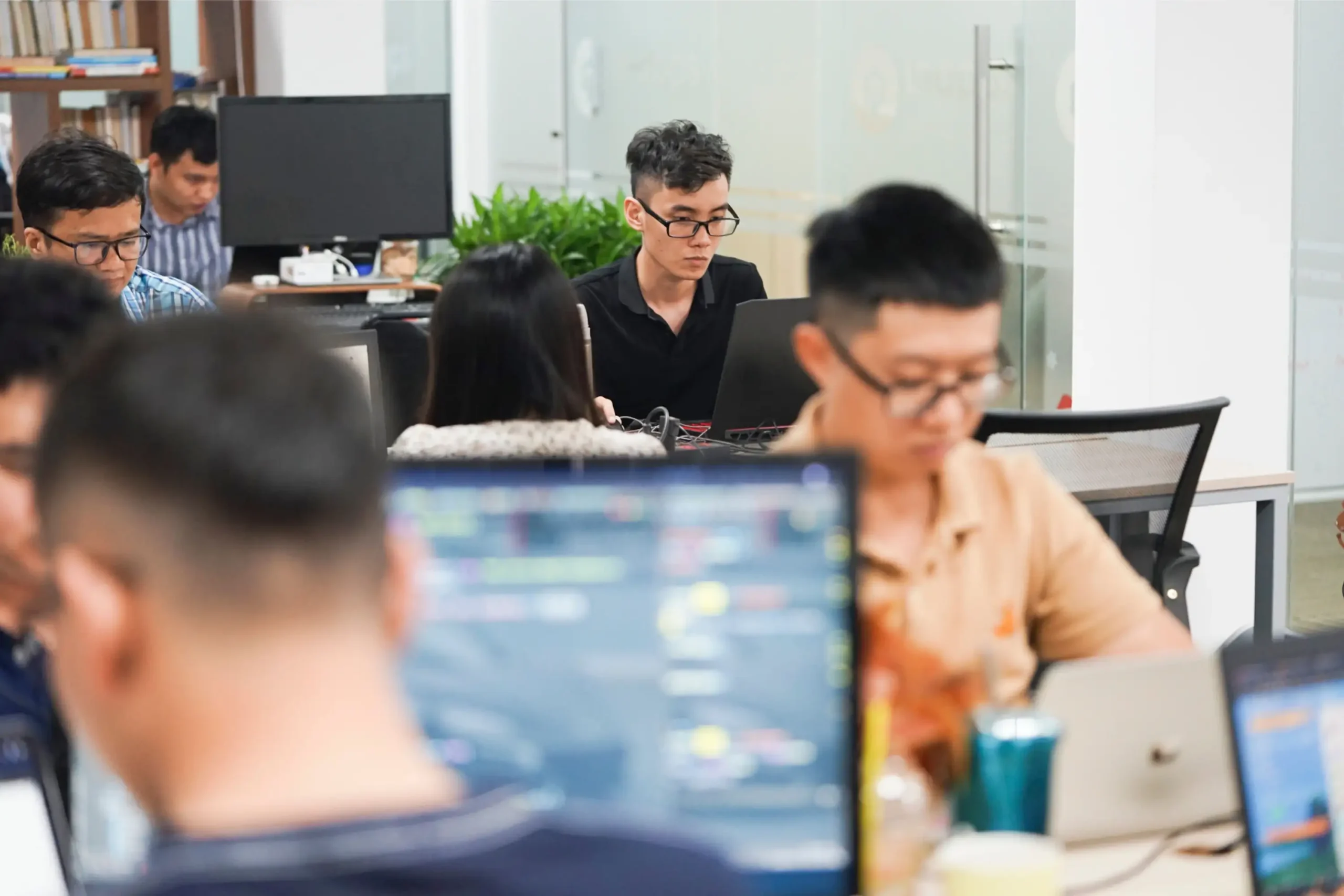 InApps engineers at work in the open-plan office in Ho Chi Minh City